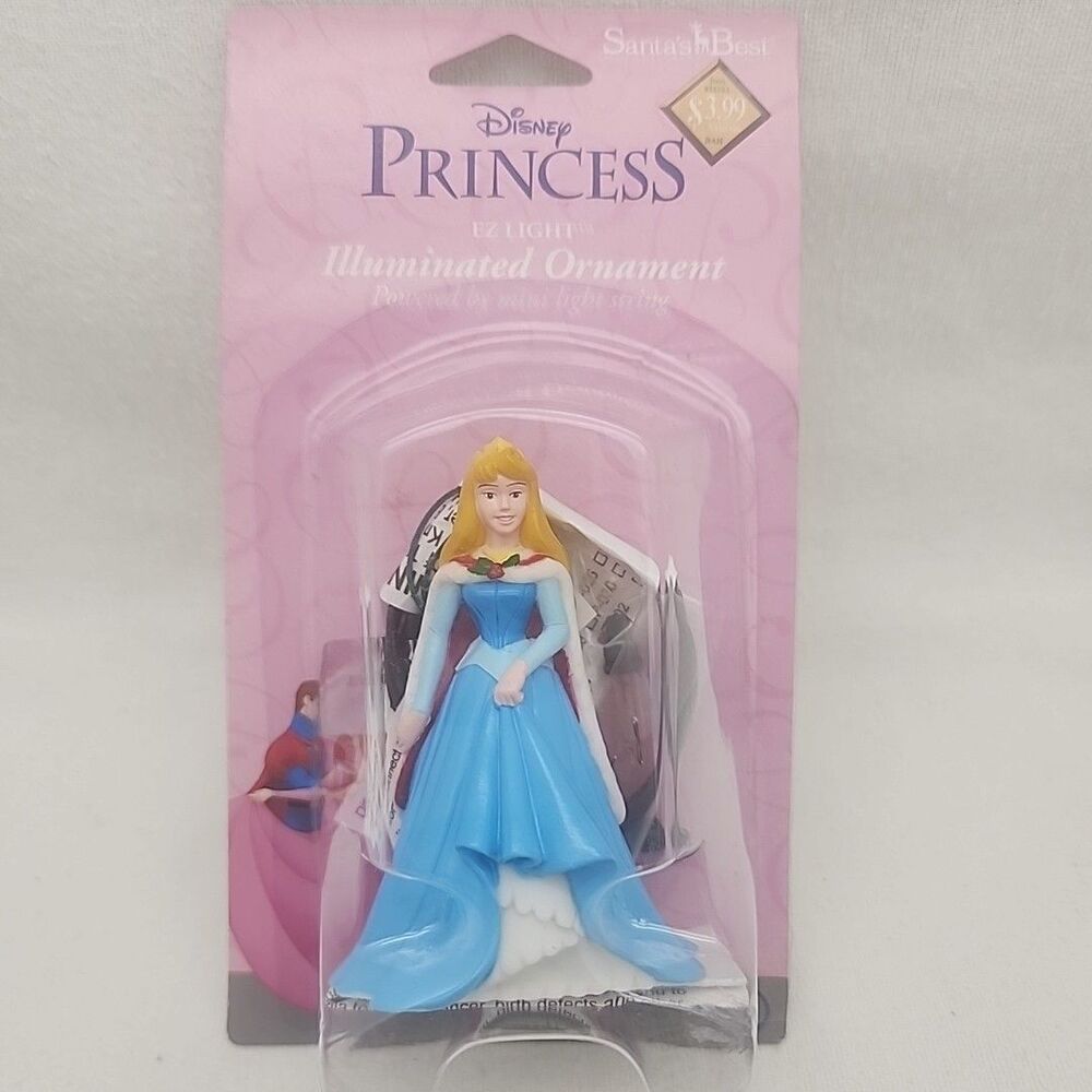 Ornament Disney Princess Aurora Sleeping Beauty Illuminated Vintage Santa's Best